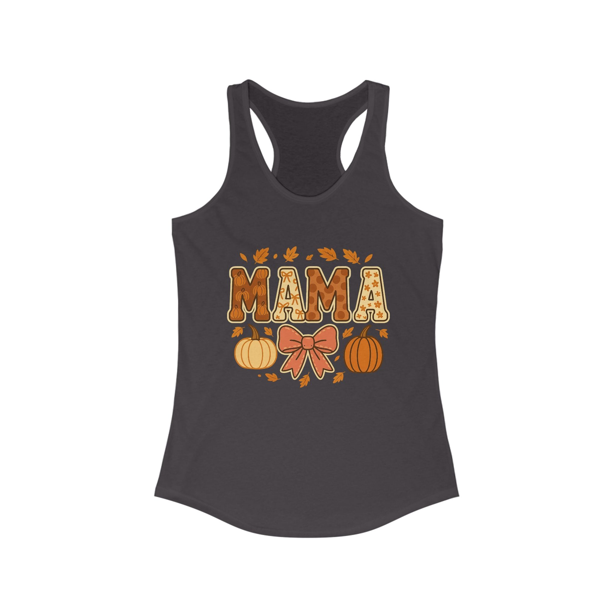 Mama Fall Tank Top Shirt | Bow & Pumpkin Patch T-shirt, Orange & Black Tank Top, Thanksgiving Outfit, Fall Seasonal Photo Outfit