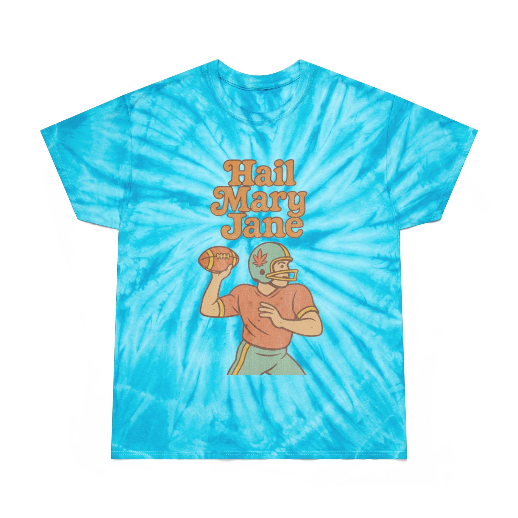 Hail Mary Jane Tie-Dye Tee, Vintage Sports Shirt, Boho Style T-Shirt, Retro Summer Top, Perfect Gift for Football Fans, Unisex Casual Wear