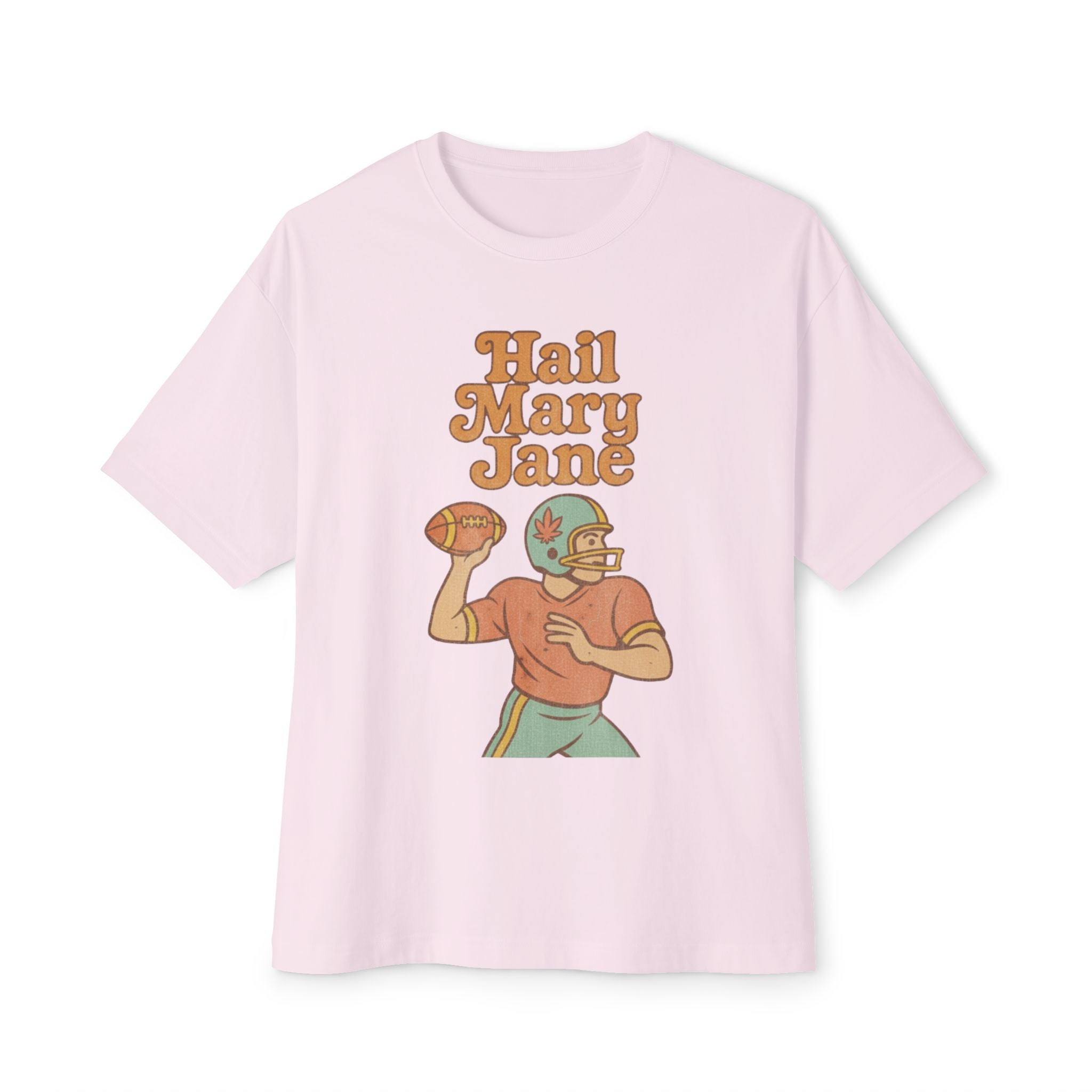 Hail Mary Jane, Unisex Oversized Boxy Tee, Distressed Style