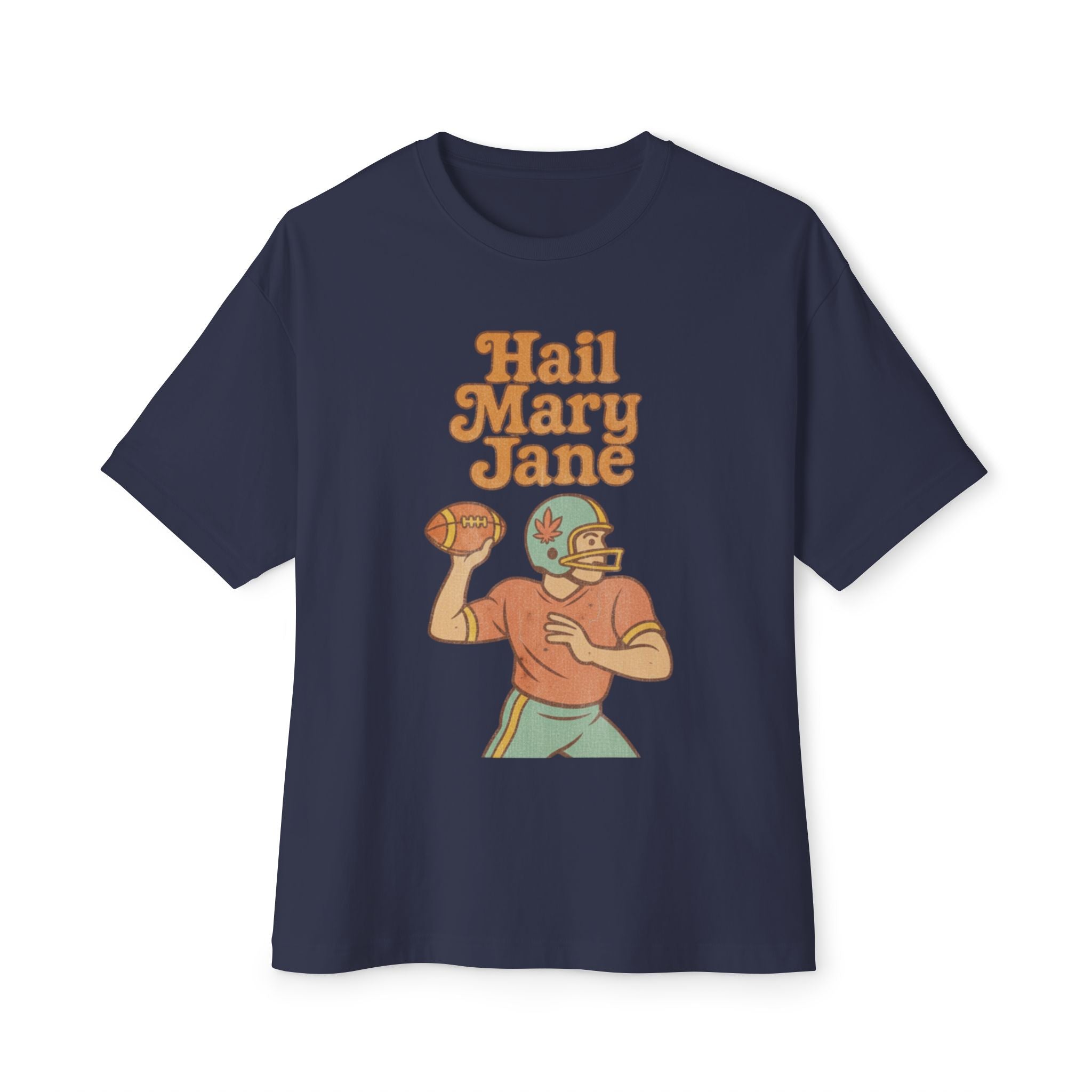 Hail Mary Jane, Unisex Oversized Boxy Tee, Distressed Style