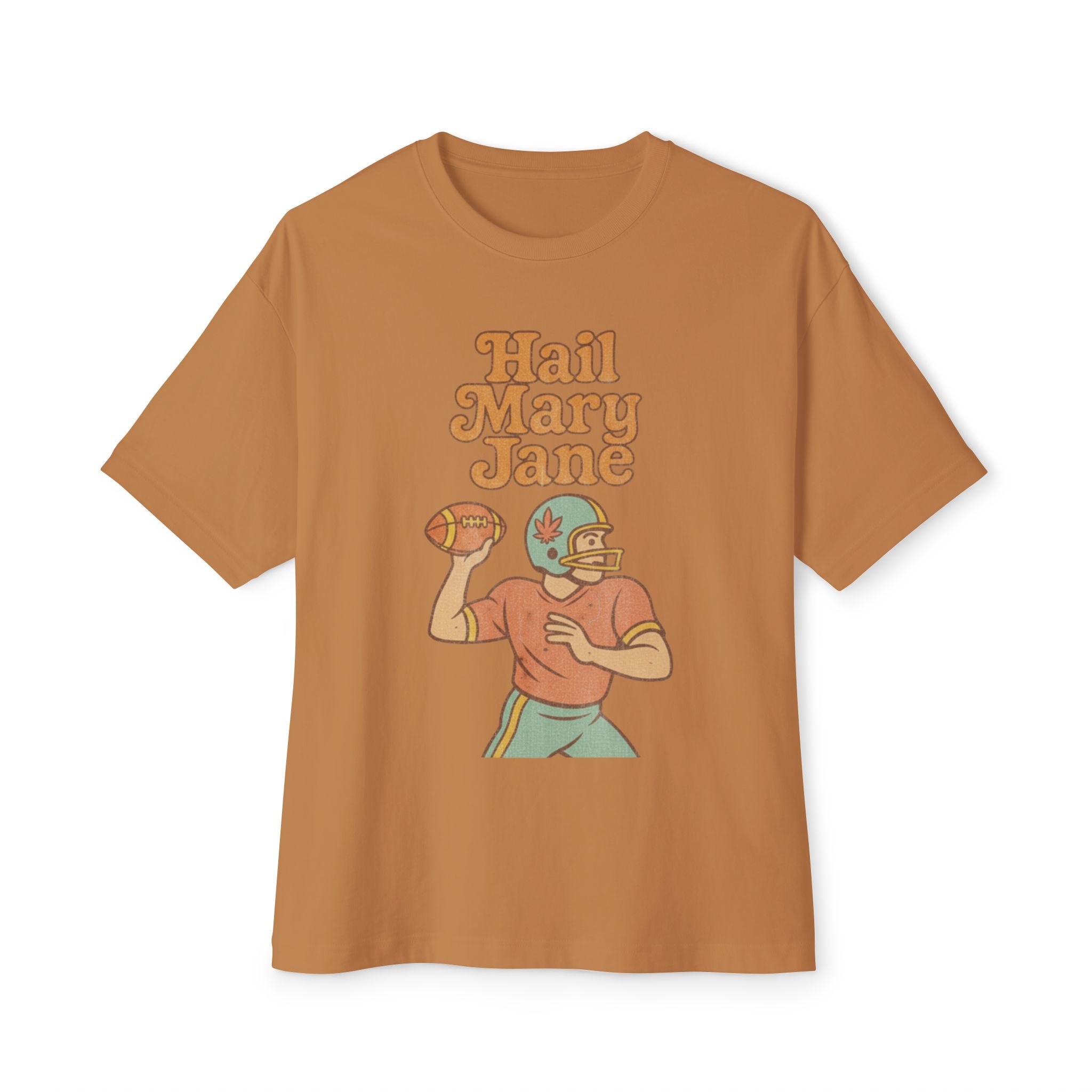 Hail Mary Jane, Unisex Oversized Boxy Tee, Distressed Style
