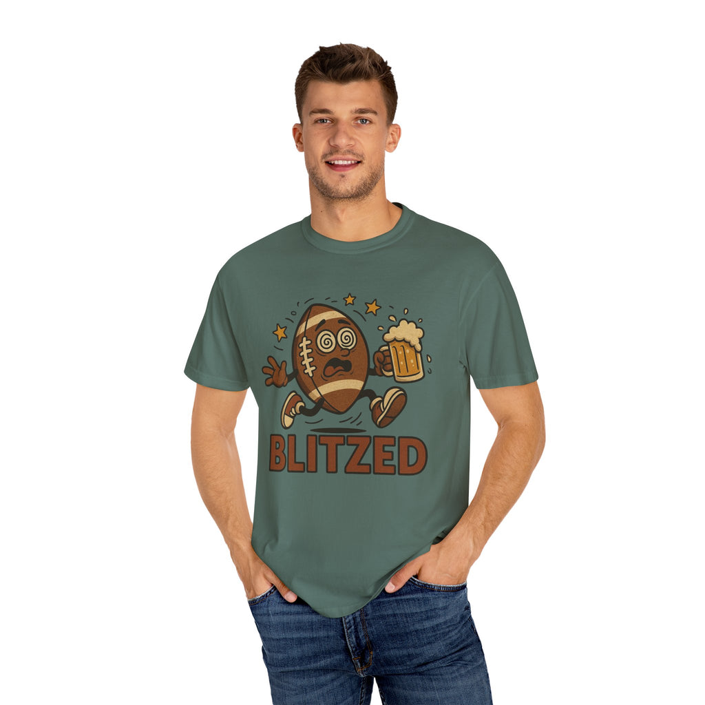 Blitzed Graphic Tee – Funny Football Beer T-Shirt
