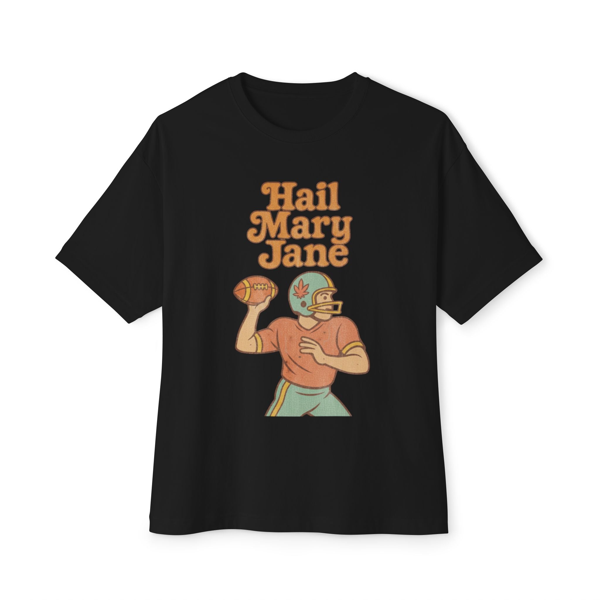Hail Mary Jane, Unisex Oversized Boxy Tee, Distressed Style