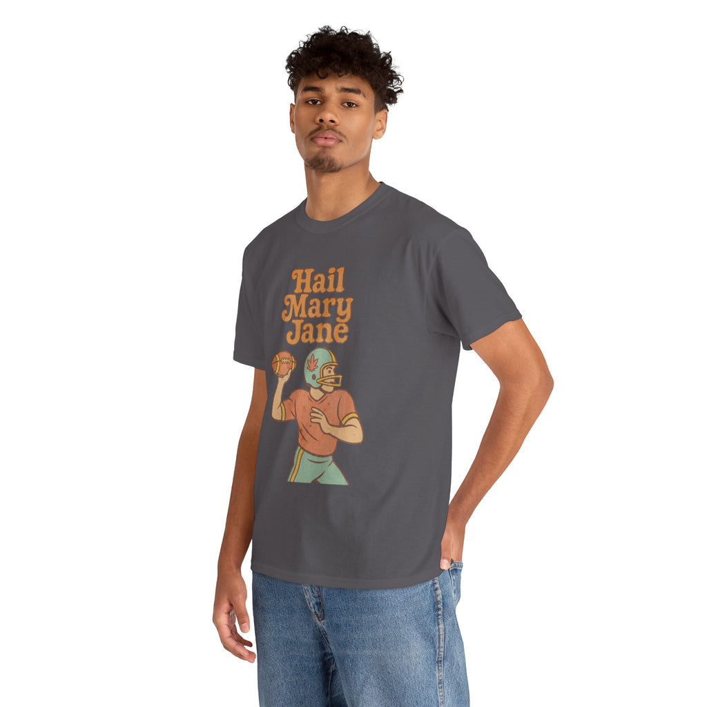 Hail Mary Jane T-Shirt – Retro Funny Football 420 Graphic Tee for Men & Women