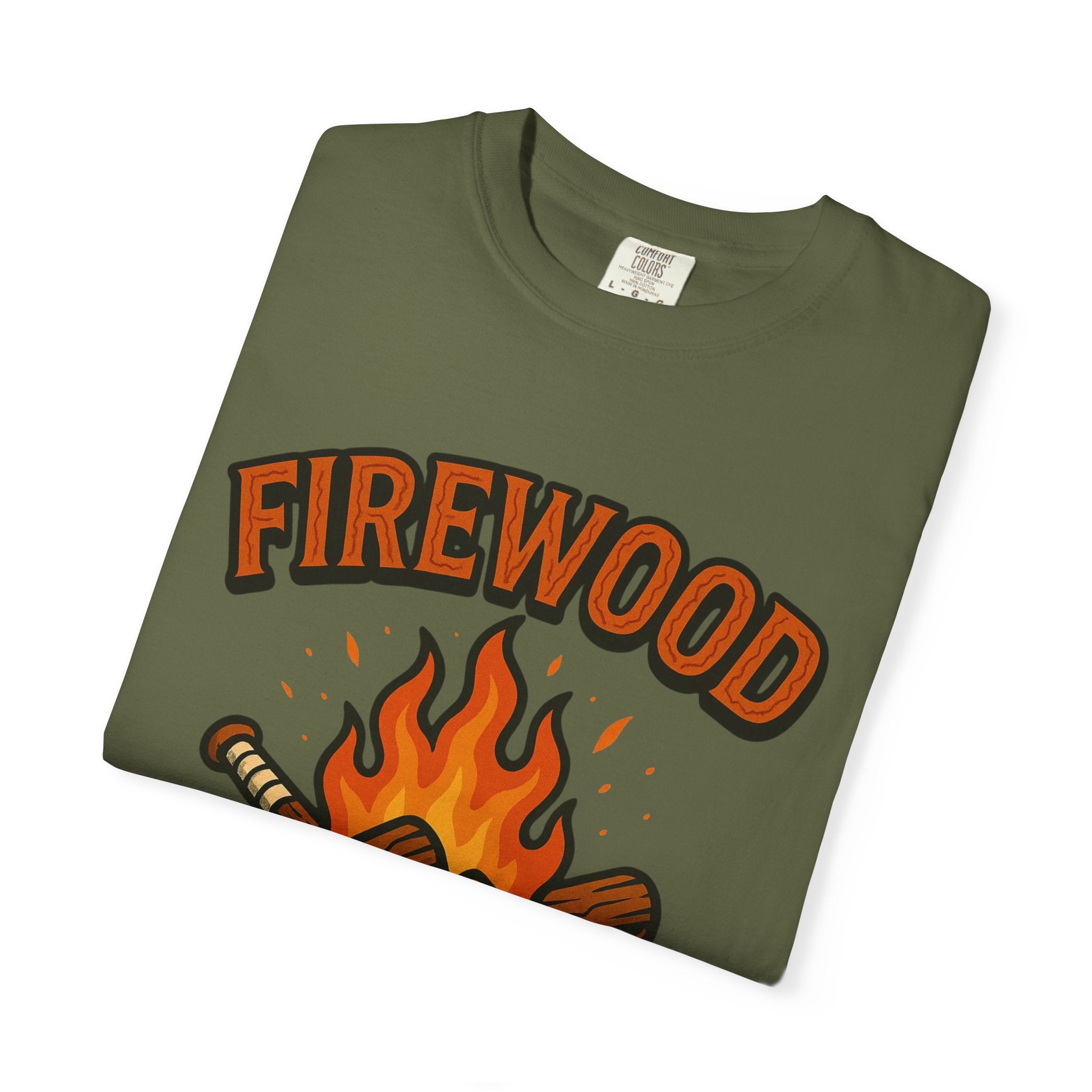 Firewood Baseball Tee – Retro Campfire Graphic Shirt