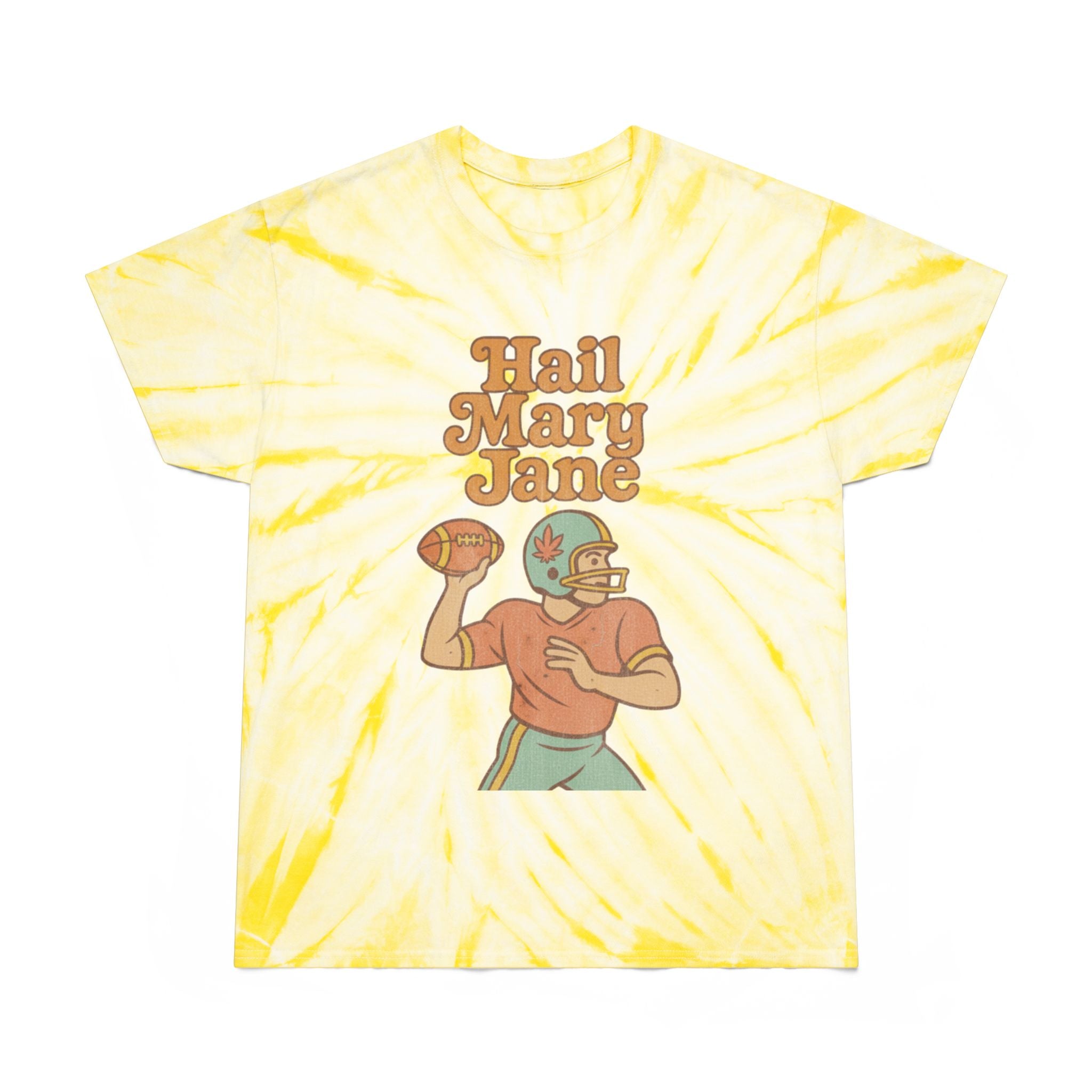 Hail Mary Jane Tie-Dye Tee, Vintage Sports Shirt, Boho Style T-Shirt, Retro Summer Top, Perfect Gift for Football Fans, Unisex Casual Wear