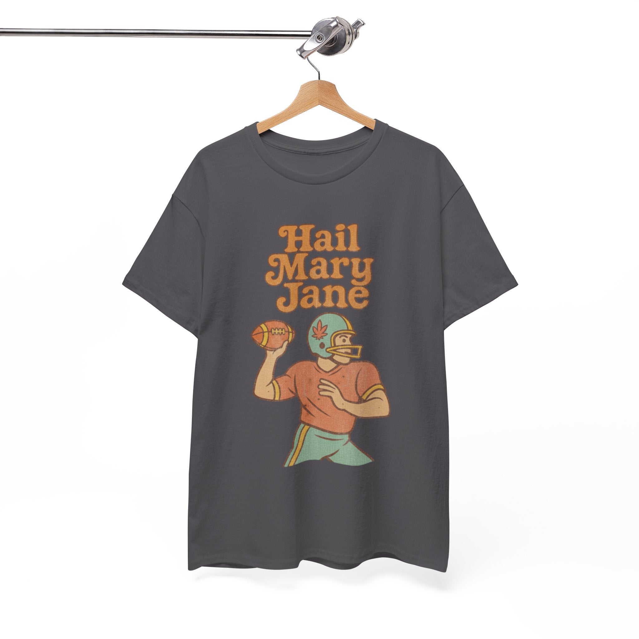Hail Mary Jane T-Shirt – Retro Funny Football 420 Graphic Tee for Men & Women