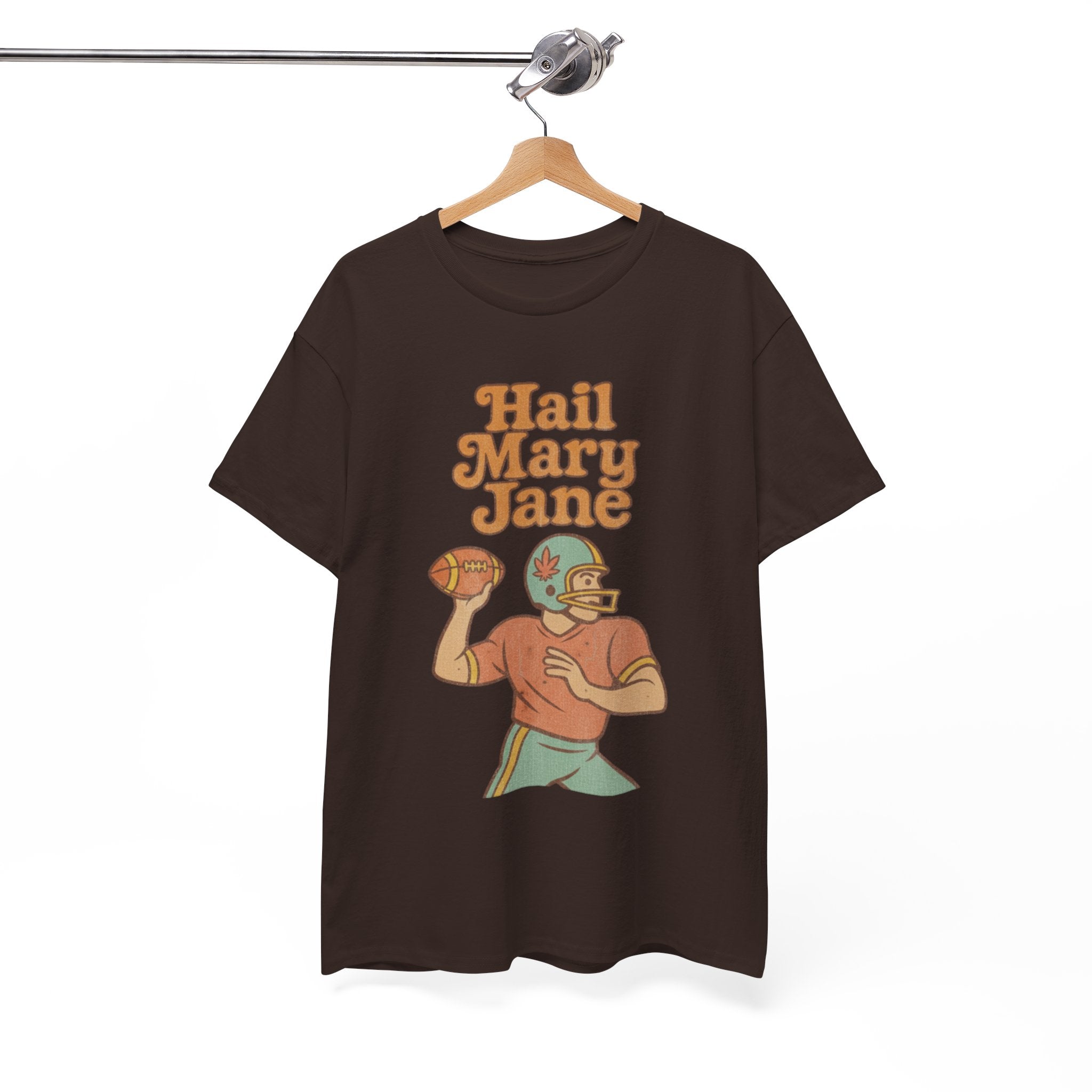 Hail Mary Jane T-Shirt – Retro Funny Football 420 Graphic Tee for Men & Women