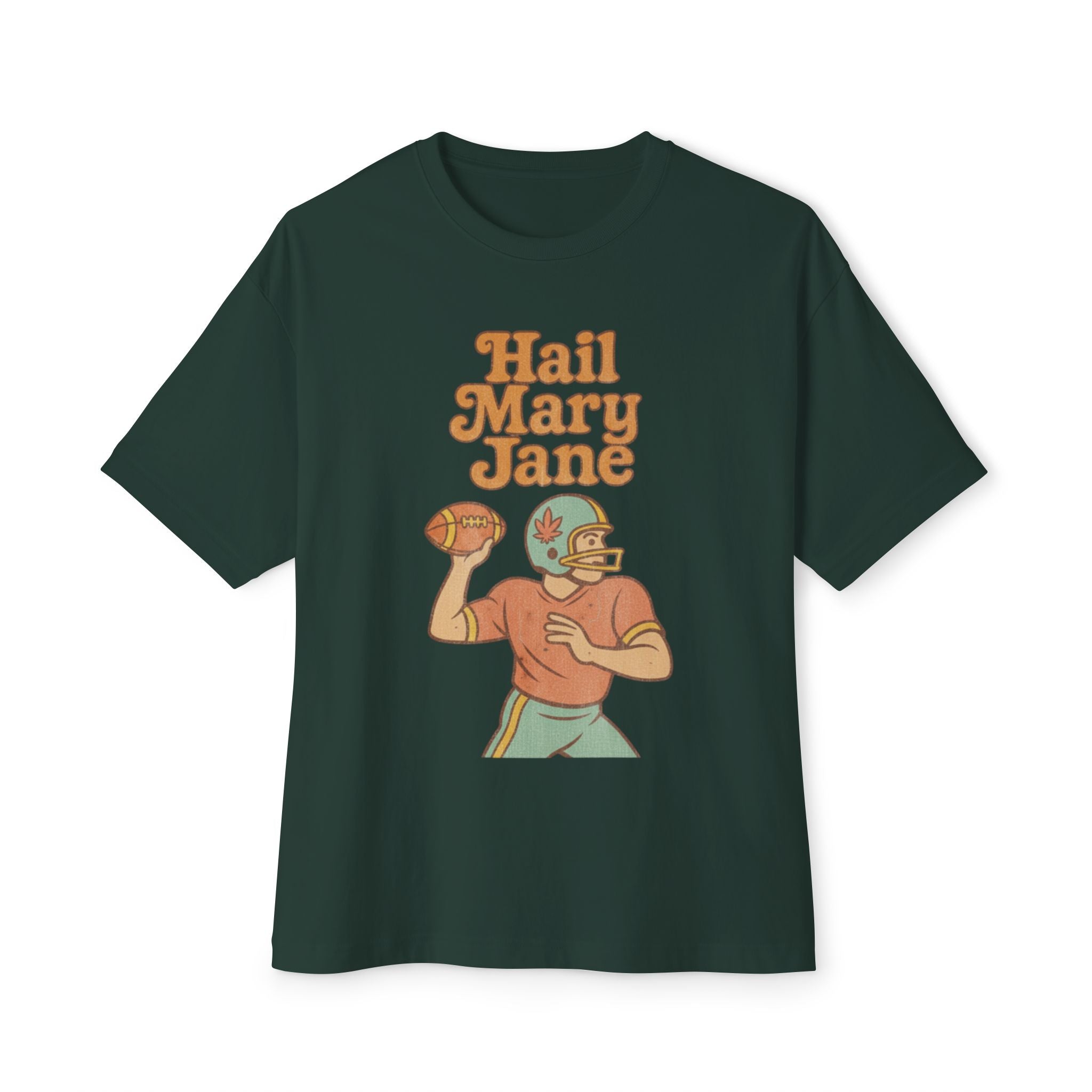Hail Mary Jane, Unisex Oversized Boxy Tee, Distressed Style