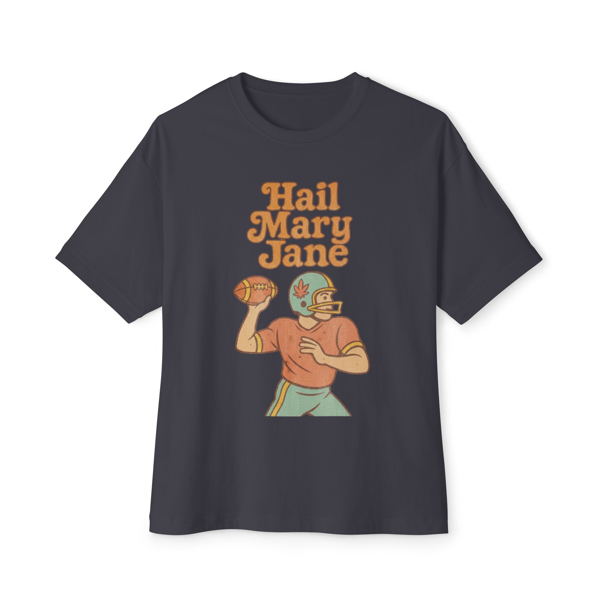 Hail Mary Jane, Unisex Oversized Boxy Tee, Distressed Style