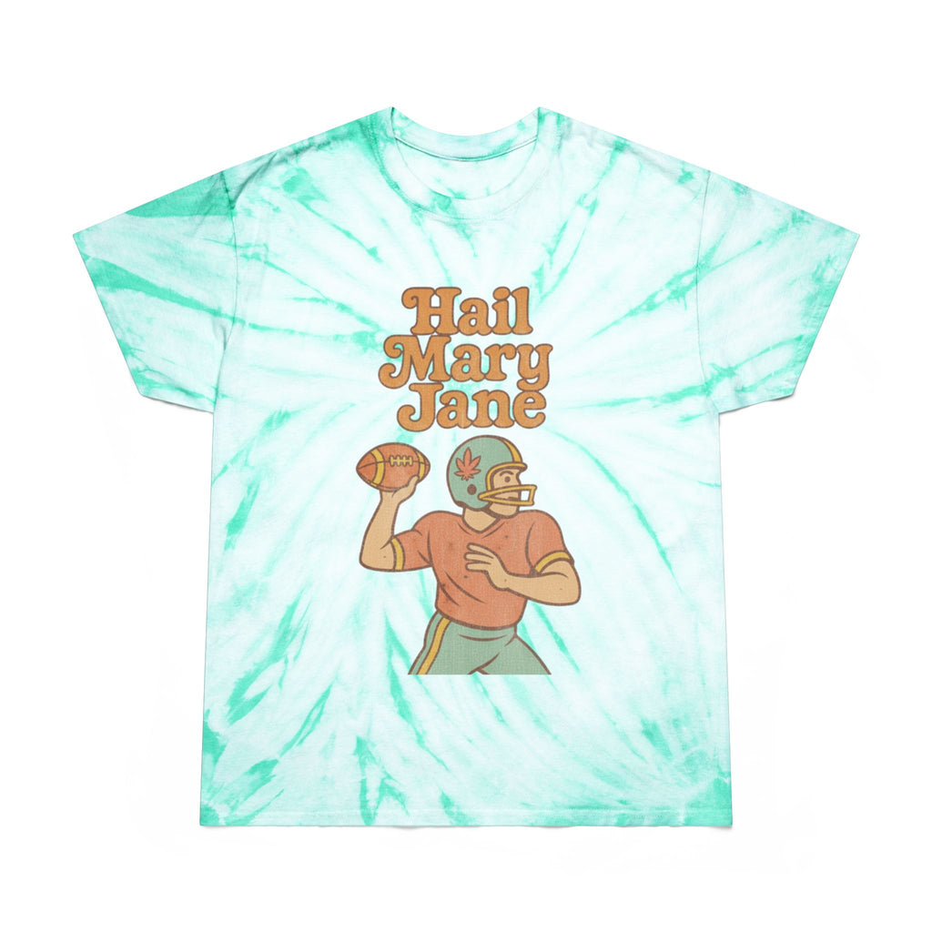 Hail Mary Jane Tie-Dye Tee, Vintage Sports Shirt, Boho Style T-Shirt, Retro Summer Top, Perfect Gift for Football Fans, Unisex Casual Wear