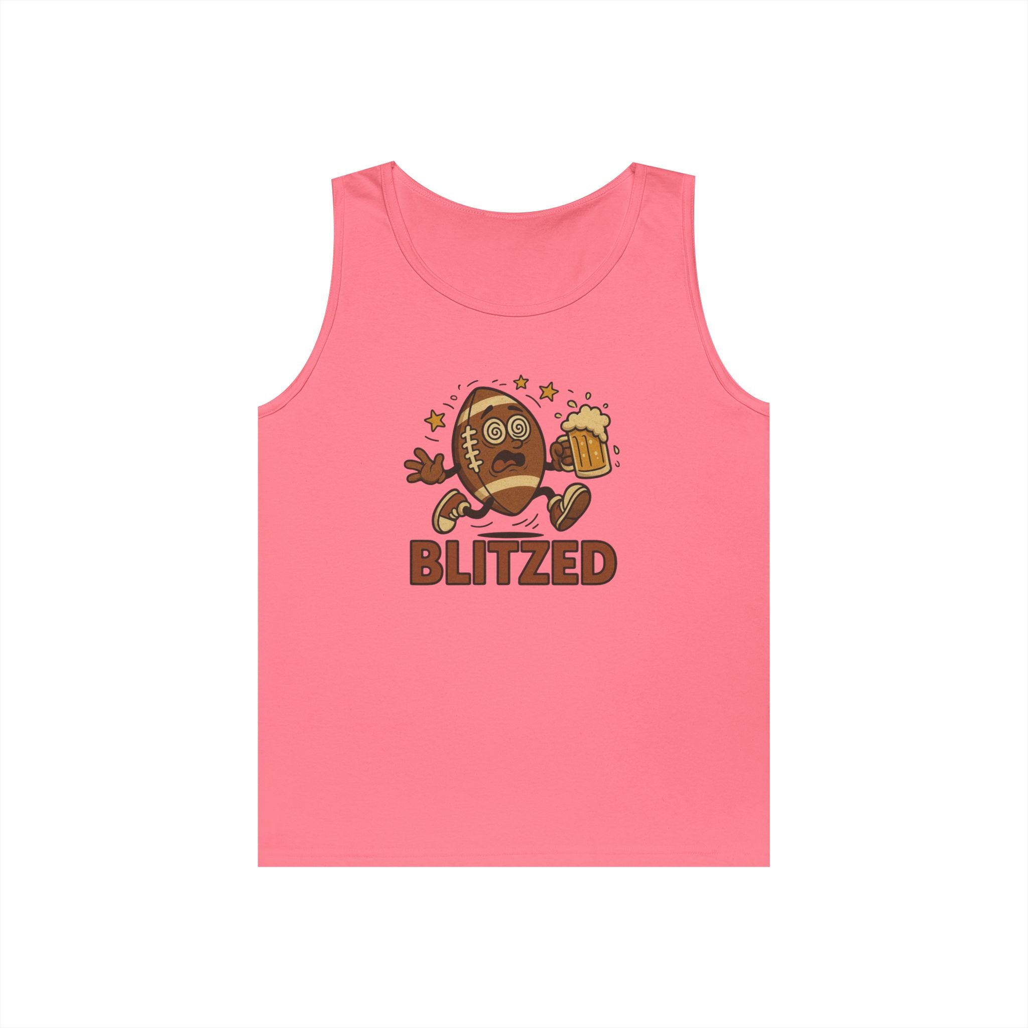 Blitzed Graphic Tank Top – Funny Football Beer T-Shirt