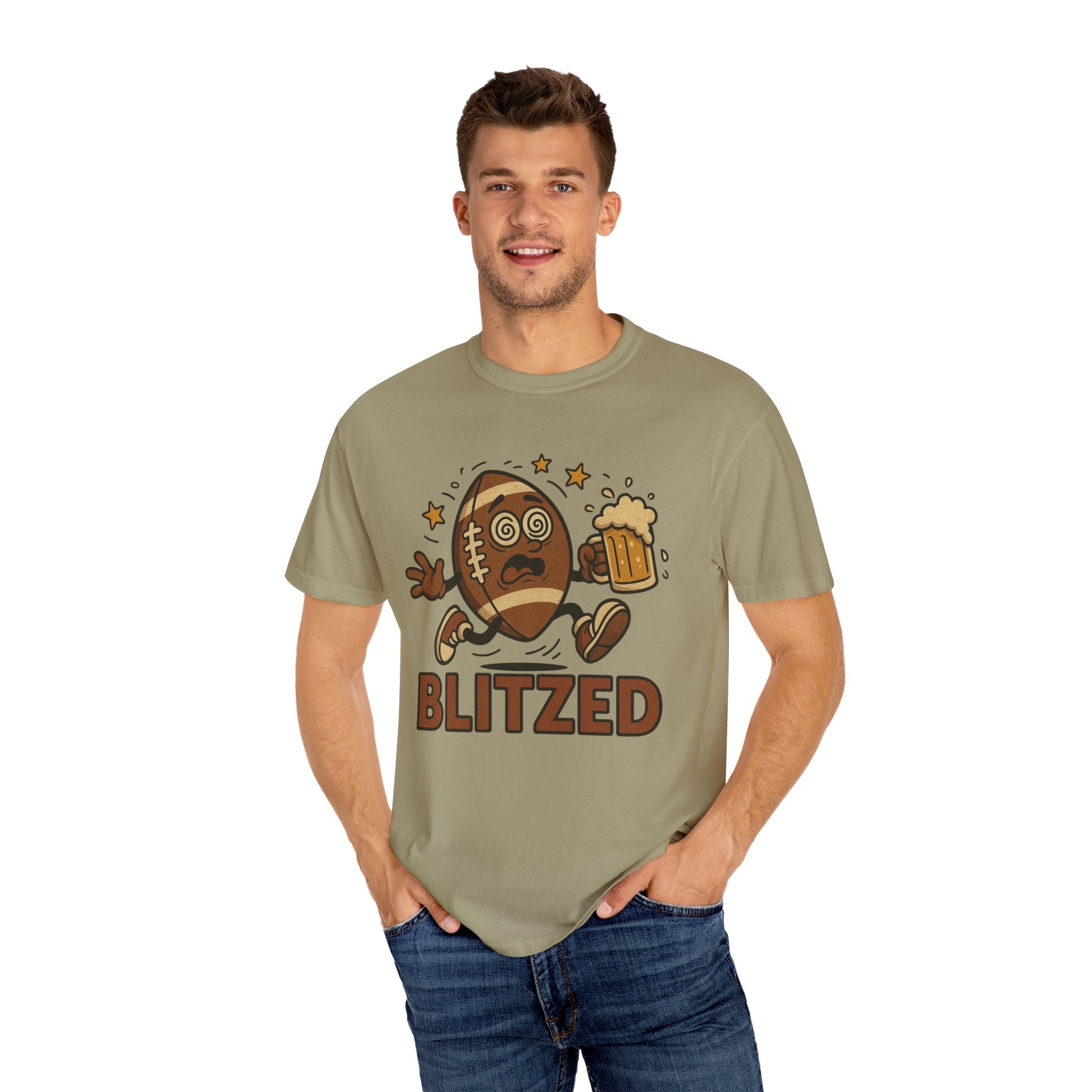 Blitzed Graphic Tee – Funny Football Beer T-Shirt