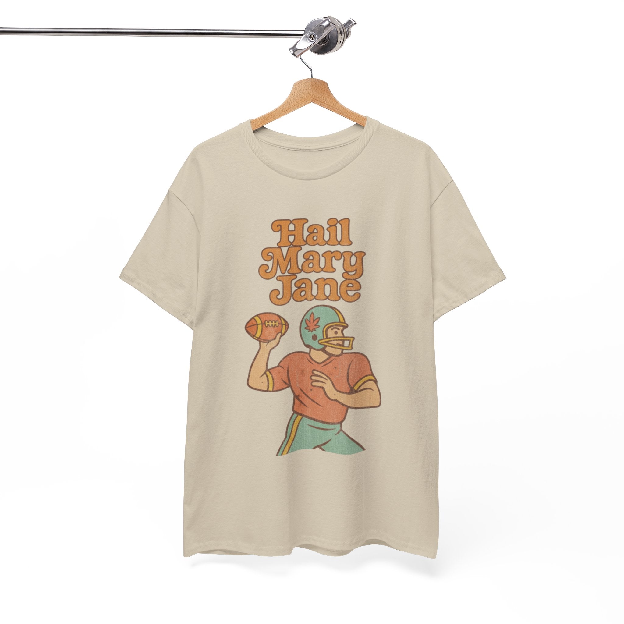 Hail Mary Jane T-Shirt – Retro Funny Football 420 Graphic Tee for Men & Women