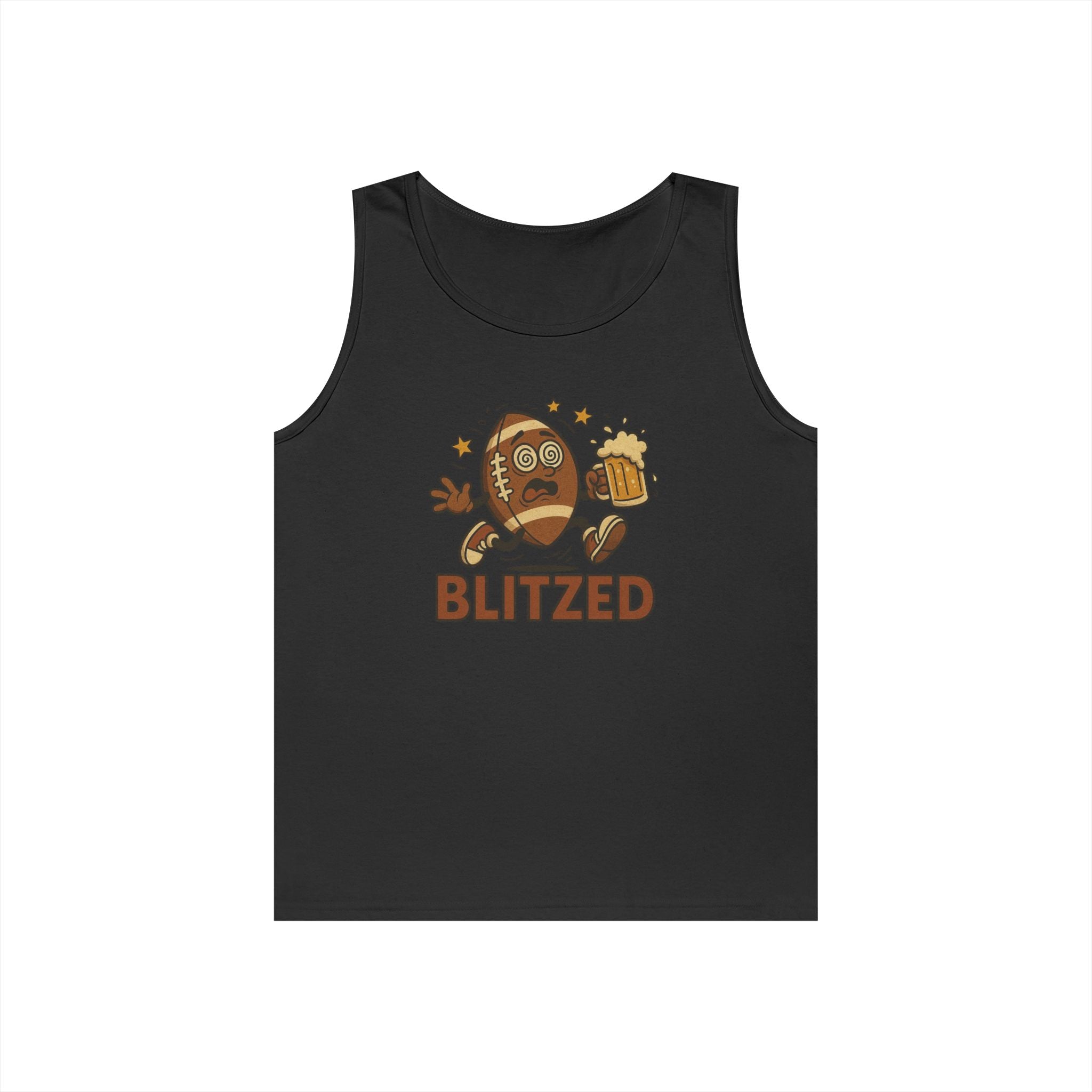 Blitzed Graphic Tank Top – Funny Football Beer T-Shirt