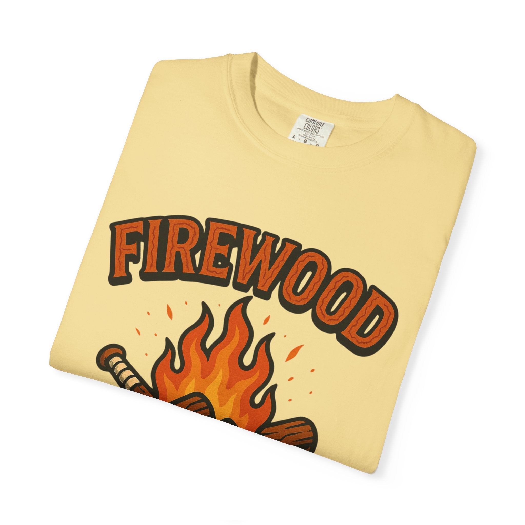 Firewood Baseball Tee – Retro Campfire Graphic Shirt