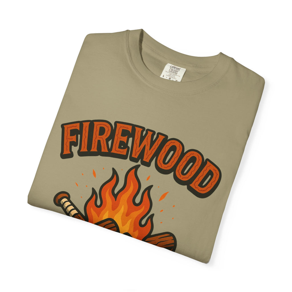 Firewood Baseball Tee – Retro Campfire Graphic Shirt