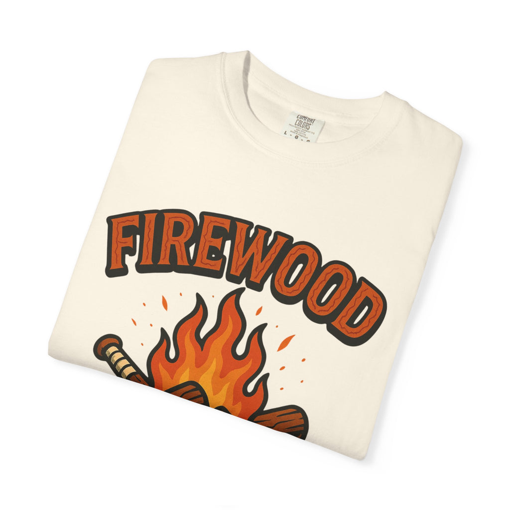 Firewood Baseball Tee – Retro Campfire Graphic Shirt