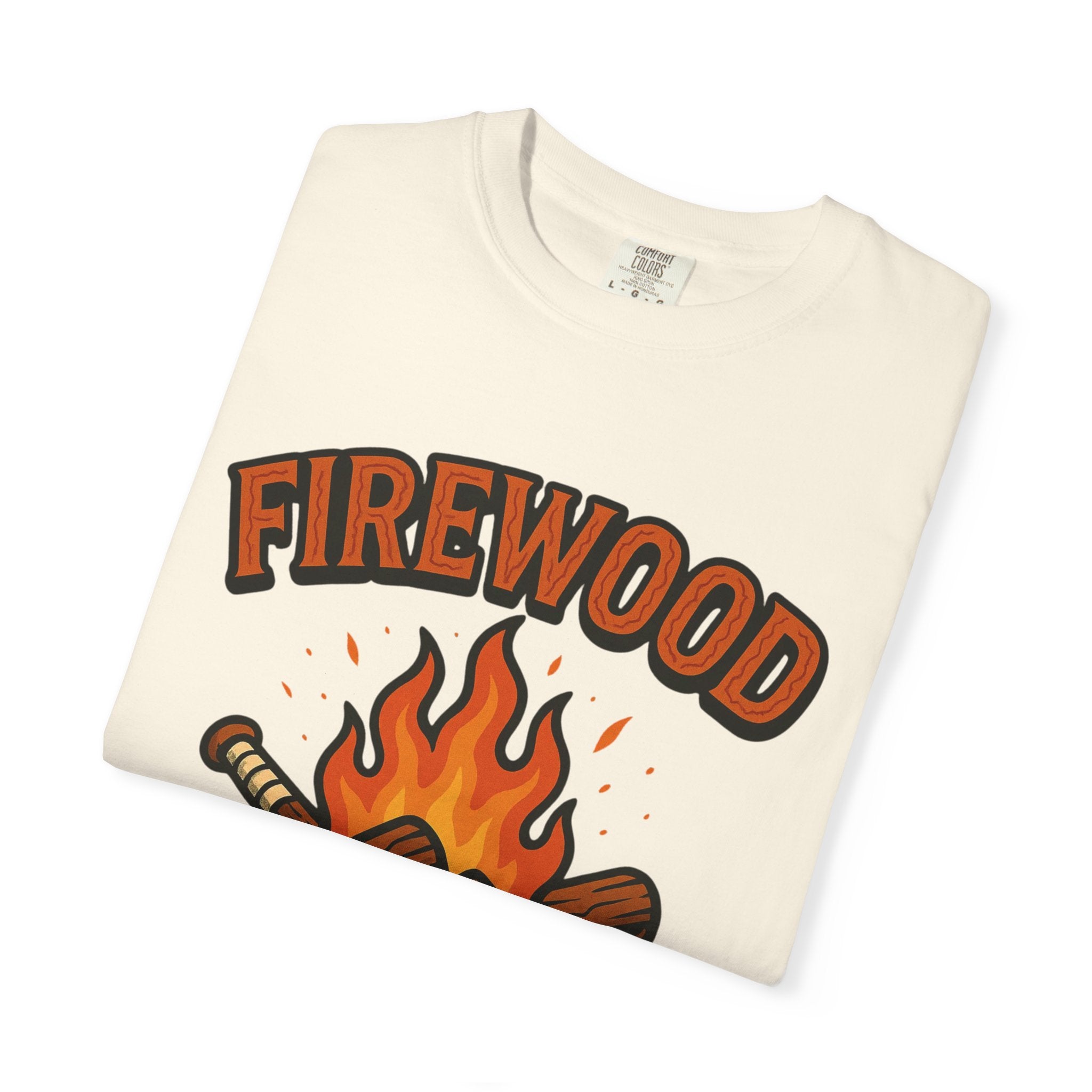 Firewood Baseball Tee – Retro Campfire Graphic Shirt