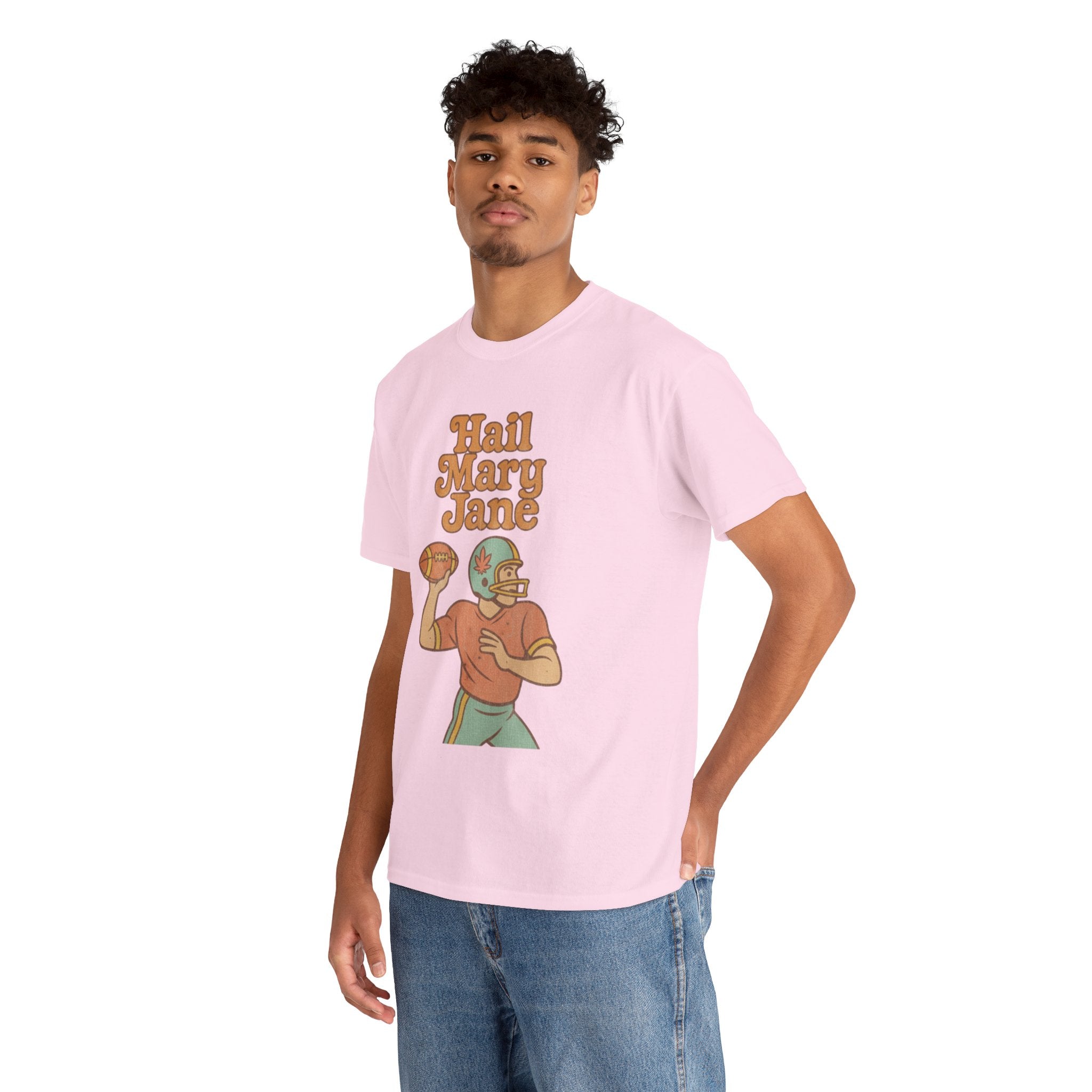 Hail Mary Jane T-Shirt – Retro Funny Football 420 Graphic Tee for Men & Women