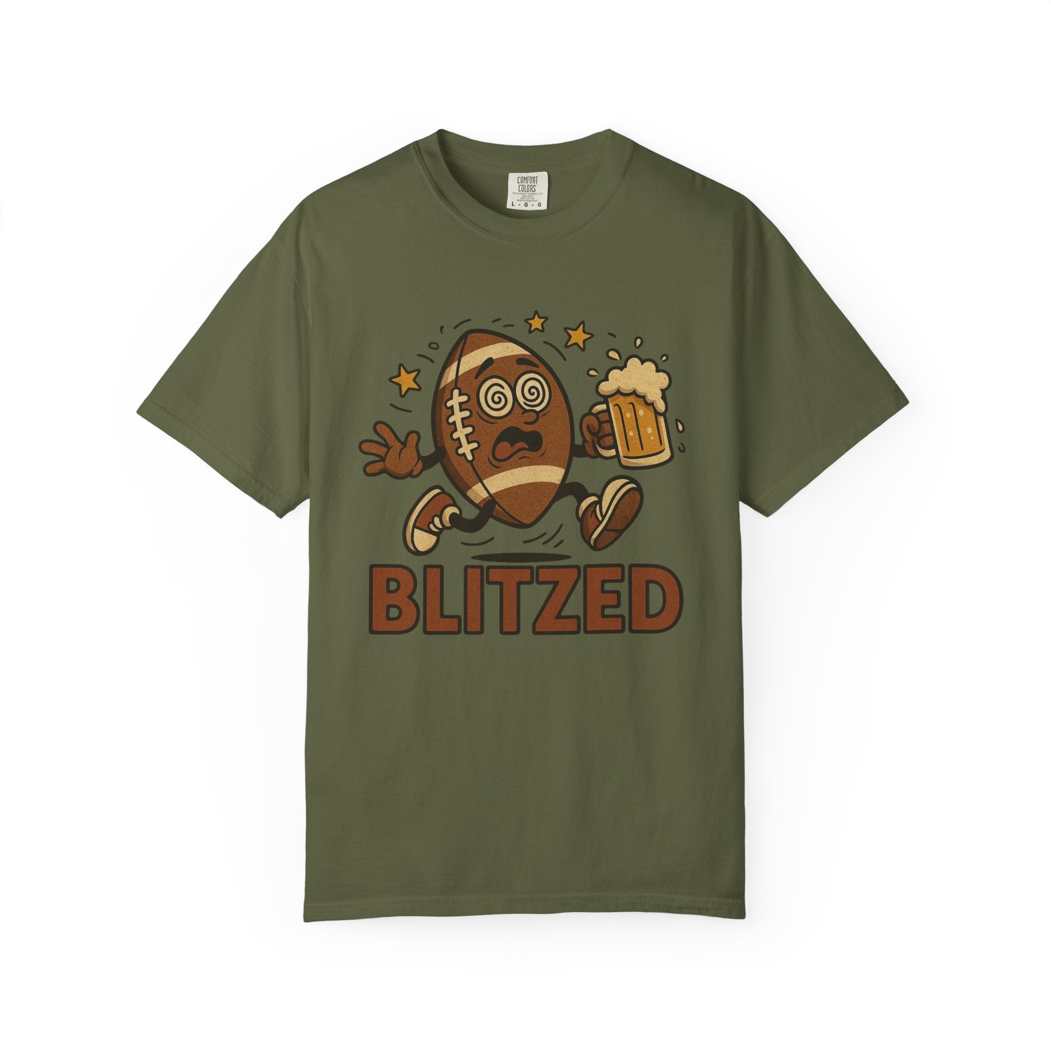 Blitzed Graphic Tee – Funny Football Beer T-Shirt