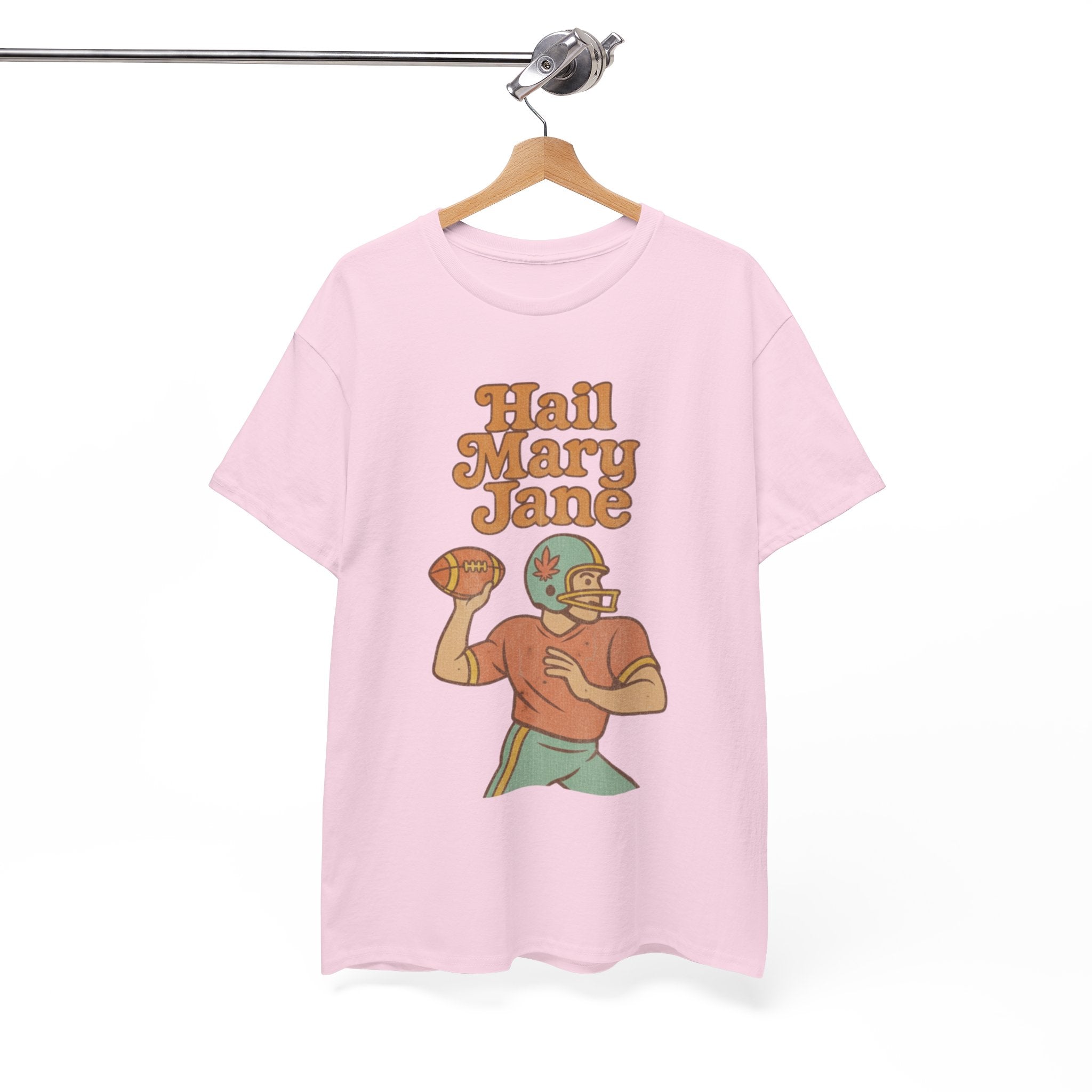 Hail Mary Jane T-Shirt – Retro Funny Football 420 Graphic Tee for Men & Women