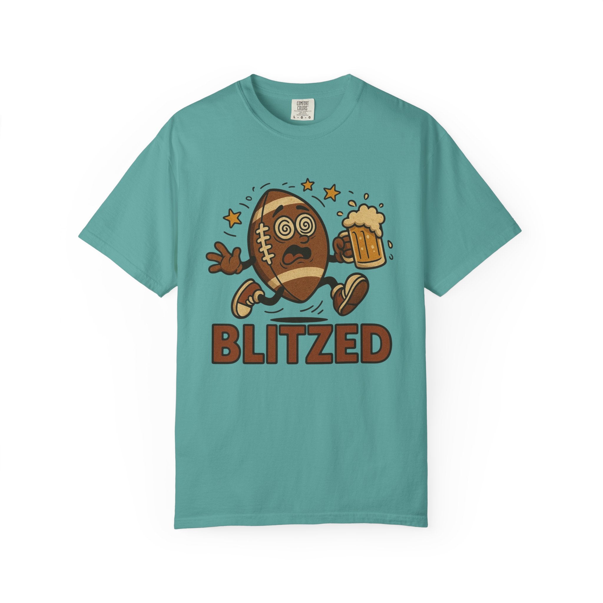 Blitzed Graphic Tee – Funny Football Beer T-Shirt