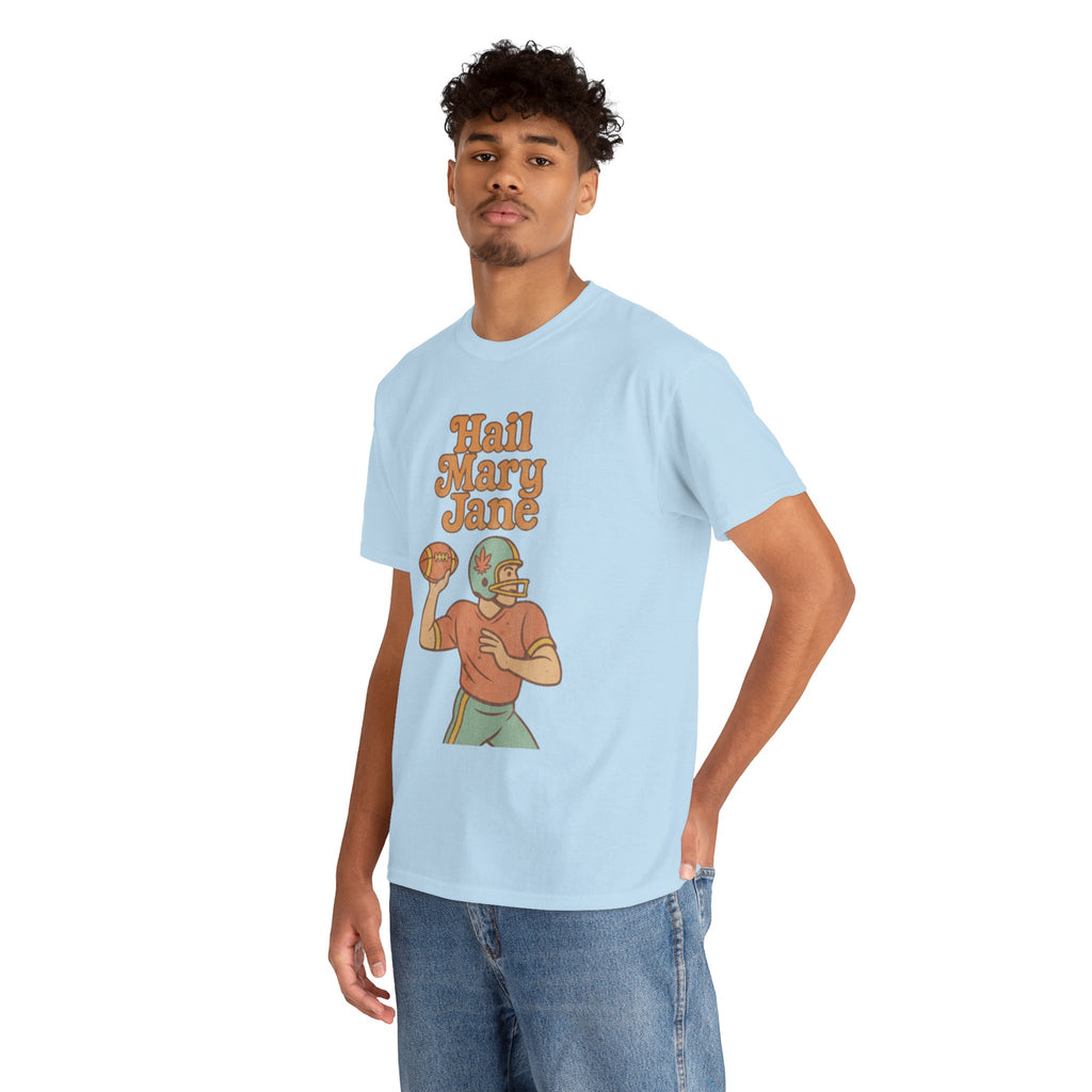Hail Mary Jane T-Shirt – Retro Funny Football 420 Graphic Tee for Men & Women