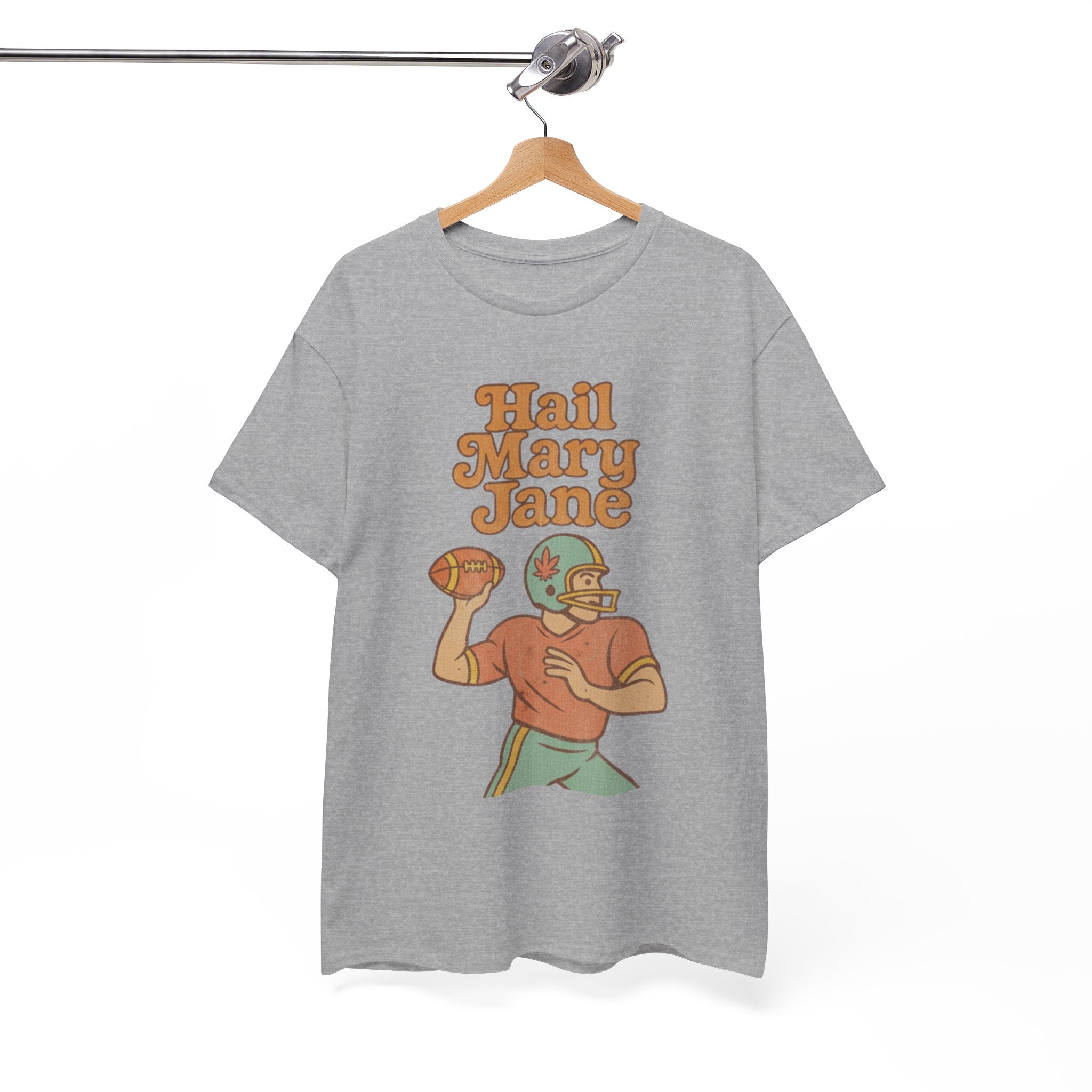Hail Mary Jane T-Shirt – Retro Funny Football 420 Graphic Tee for Men & Women