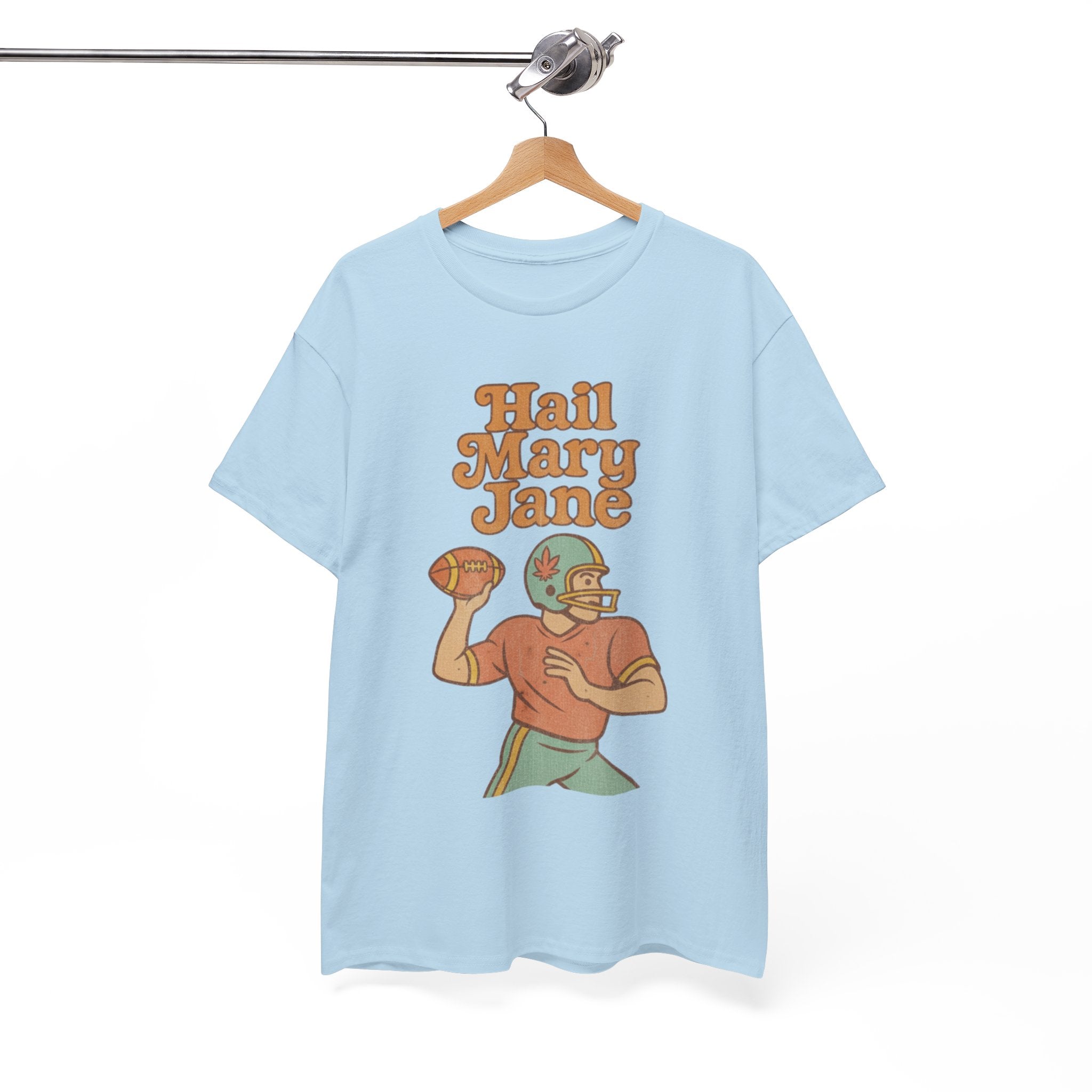 Hail Mary Jane T-Shirt – Retro Funny Football 420 Graphic Tee for Men & Women