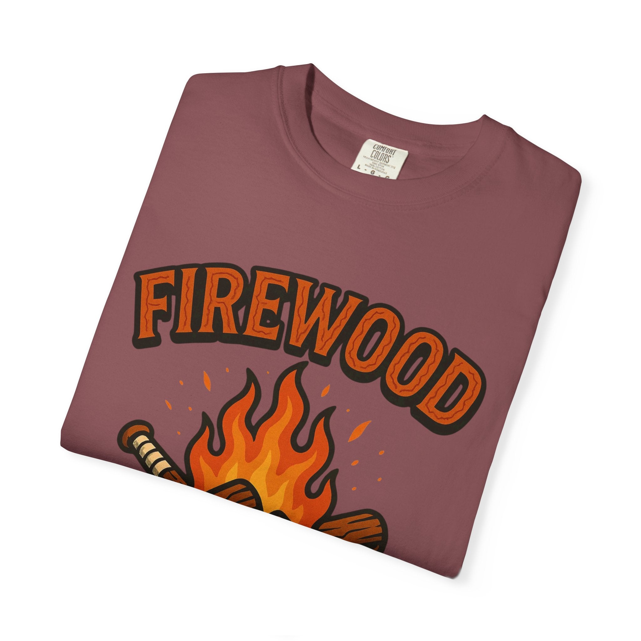Firewood Baseball Tee – Retro Campfire Graphic Shirt