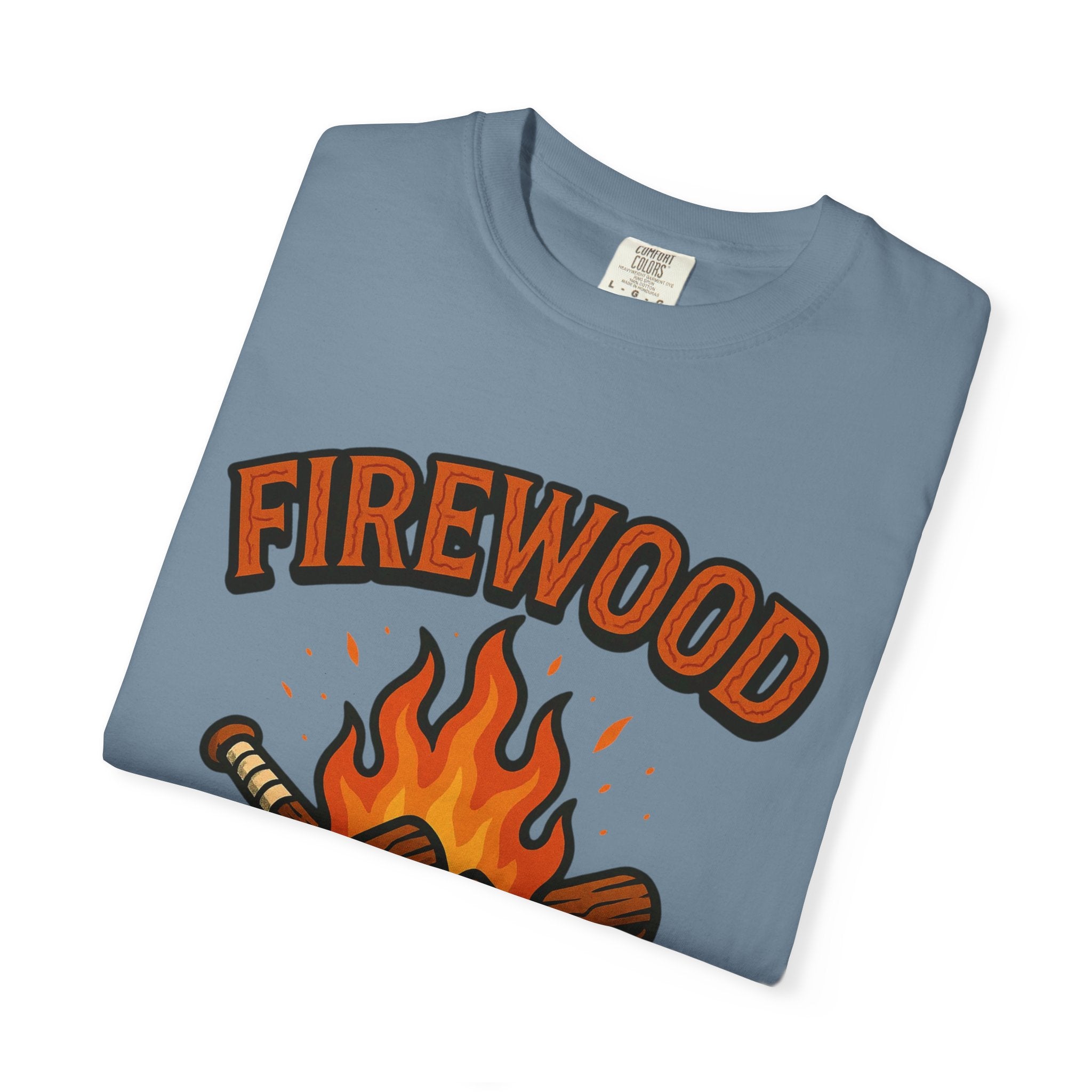 Firewood Baseball Tee – Retro Campfire Graphic Shirt