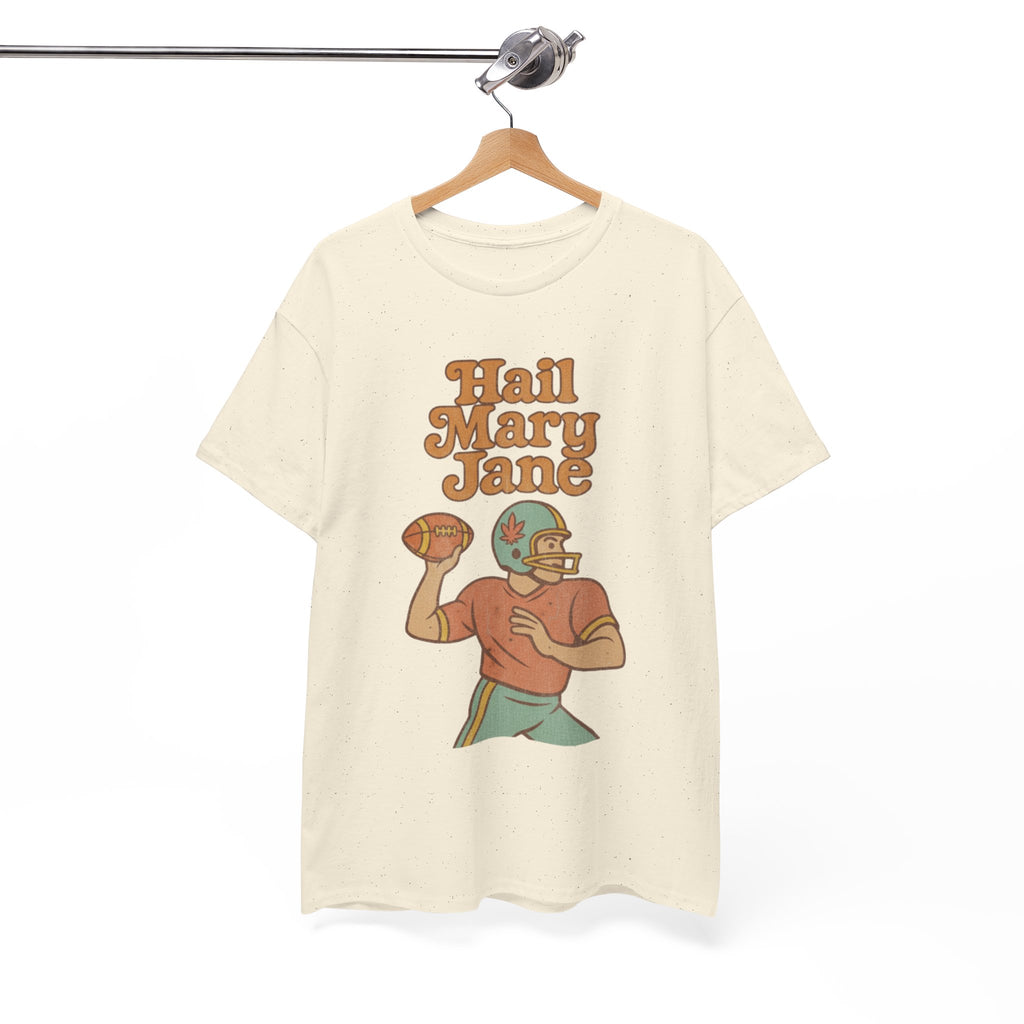Hail Mary Jane T-Shirt – Retro Funny Football 420 Graphic Tee for Men & Women