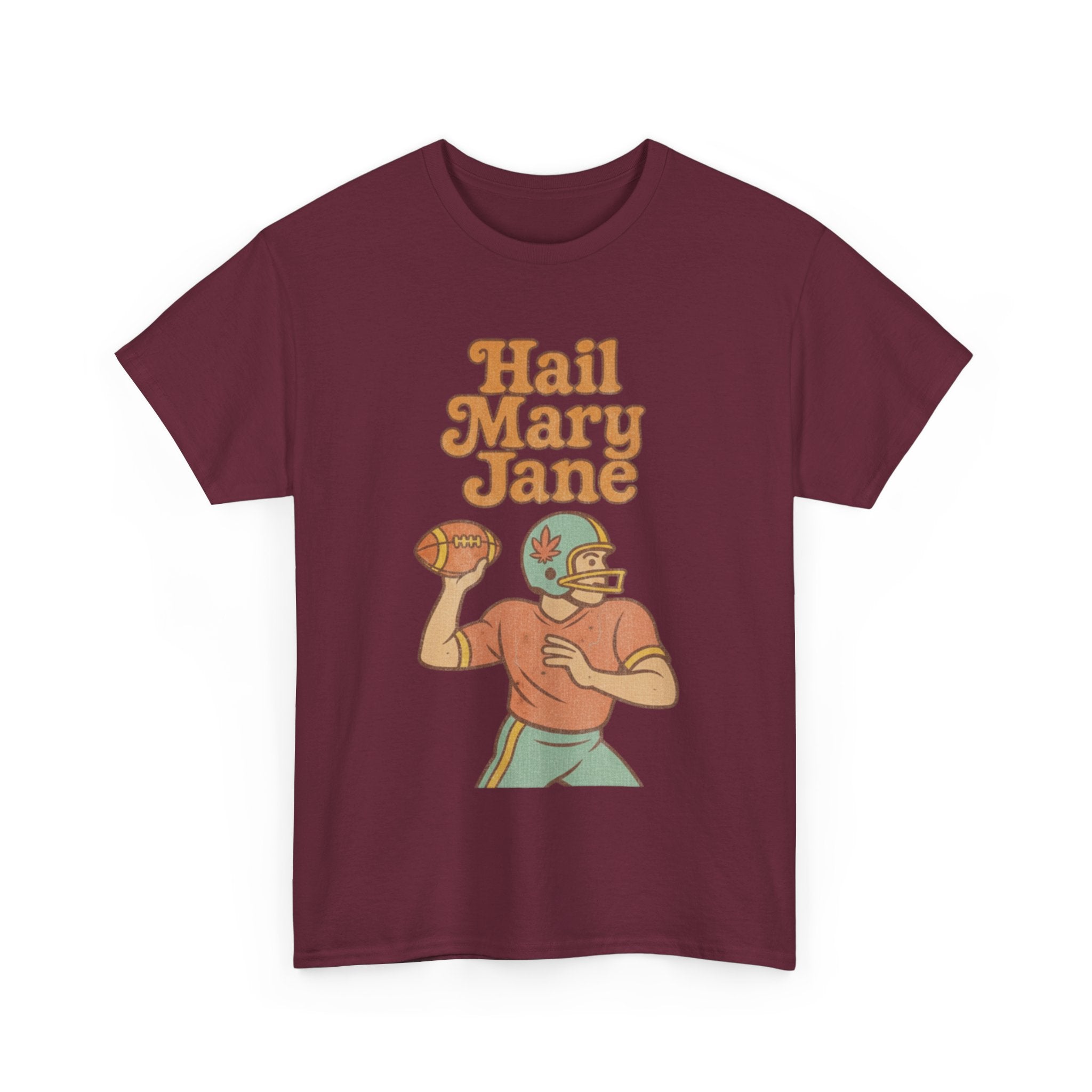 Hail Mary Jane T-Shirt – Retro Funny Football 420 Graphic Tee for Men & Women