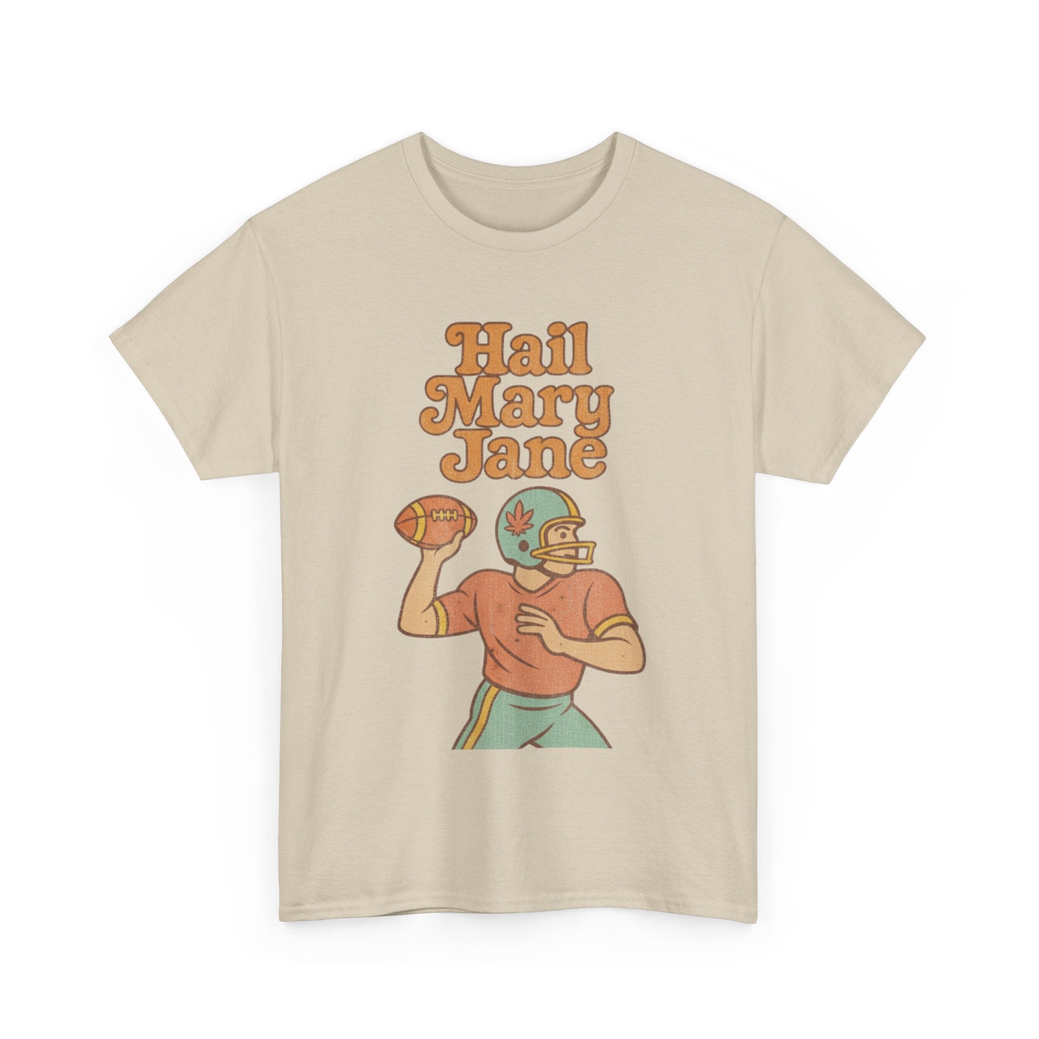 Hail Mary Jane T-Shirt – Retro Funny Football 420 Graphic Tee for Men & Women