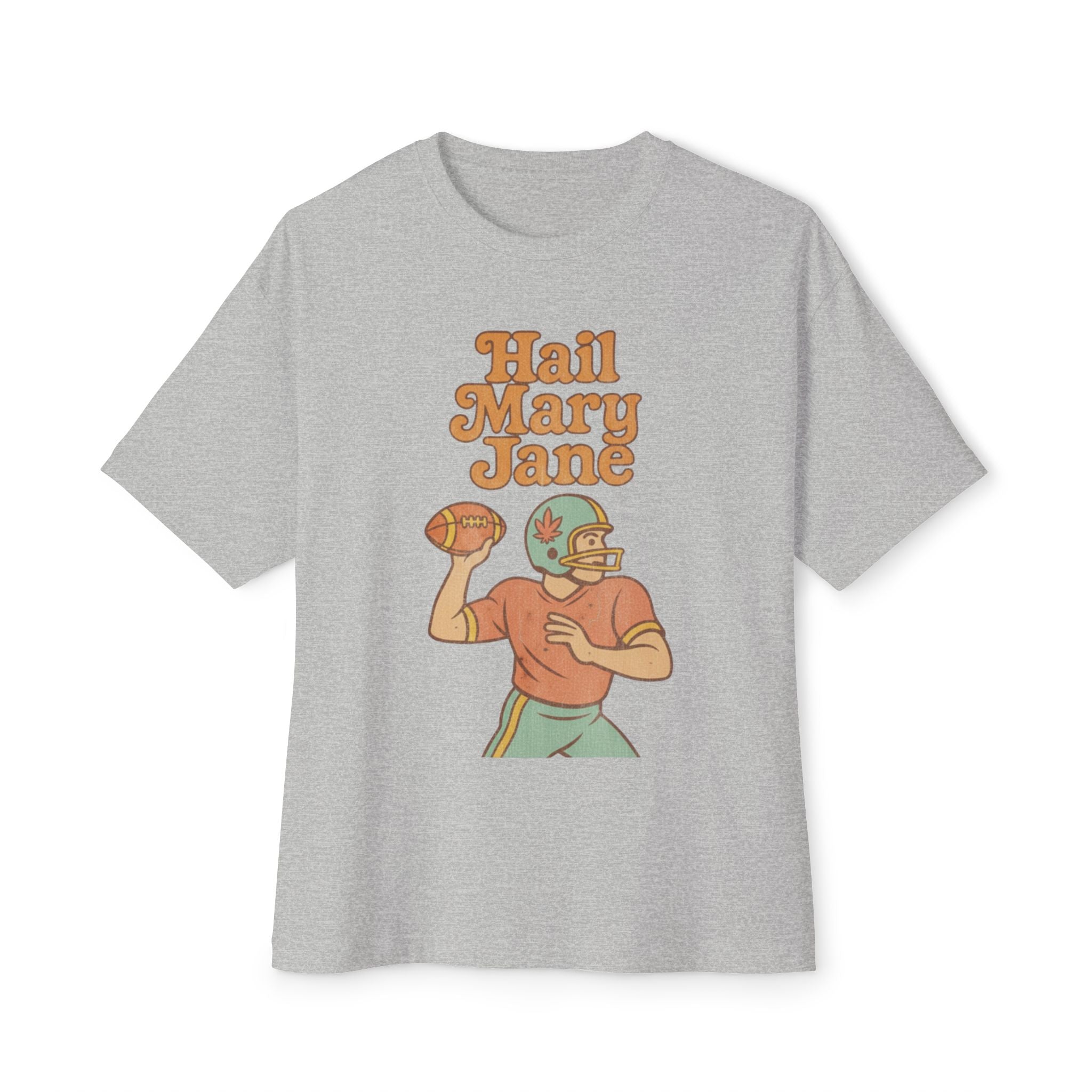 Hail Mary Jane, Unisex Oversized Boxy Tee, Distressed Style