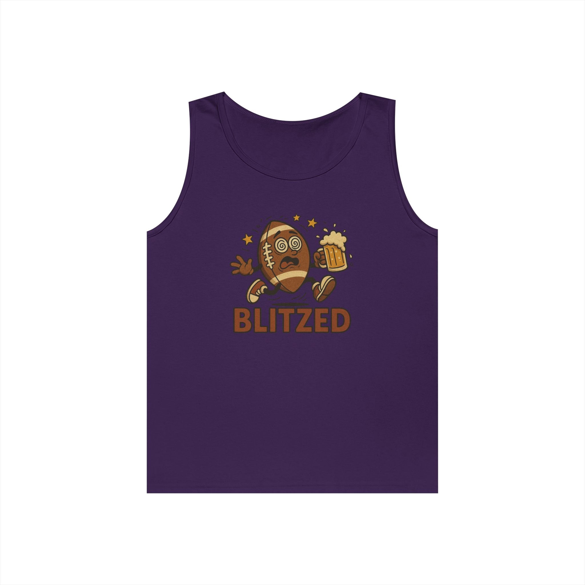 Blitzed Graphic Tank Top – Funny Football Beer T-Shirt
